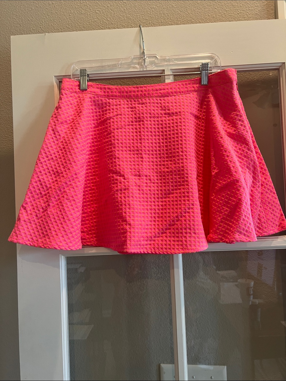 Lamour Textured Hot Pink Circle Skirt Juniors Size XL